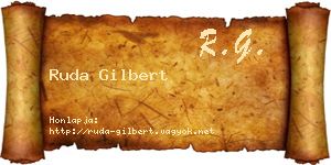 Ruda Gilbert névjegykártya